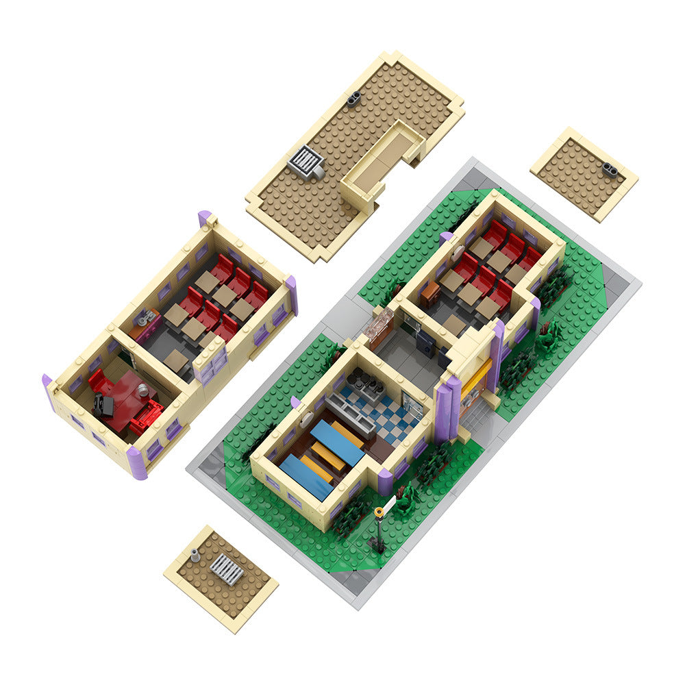 springfield elementary school building set | lego compatible - 3