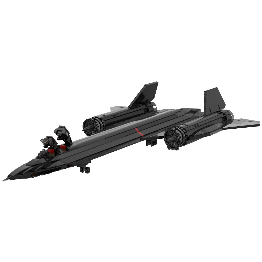 sr-71 blackbird reconnaissance aircraft building set | lego compatible - 1