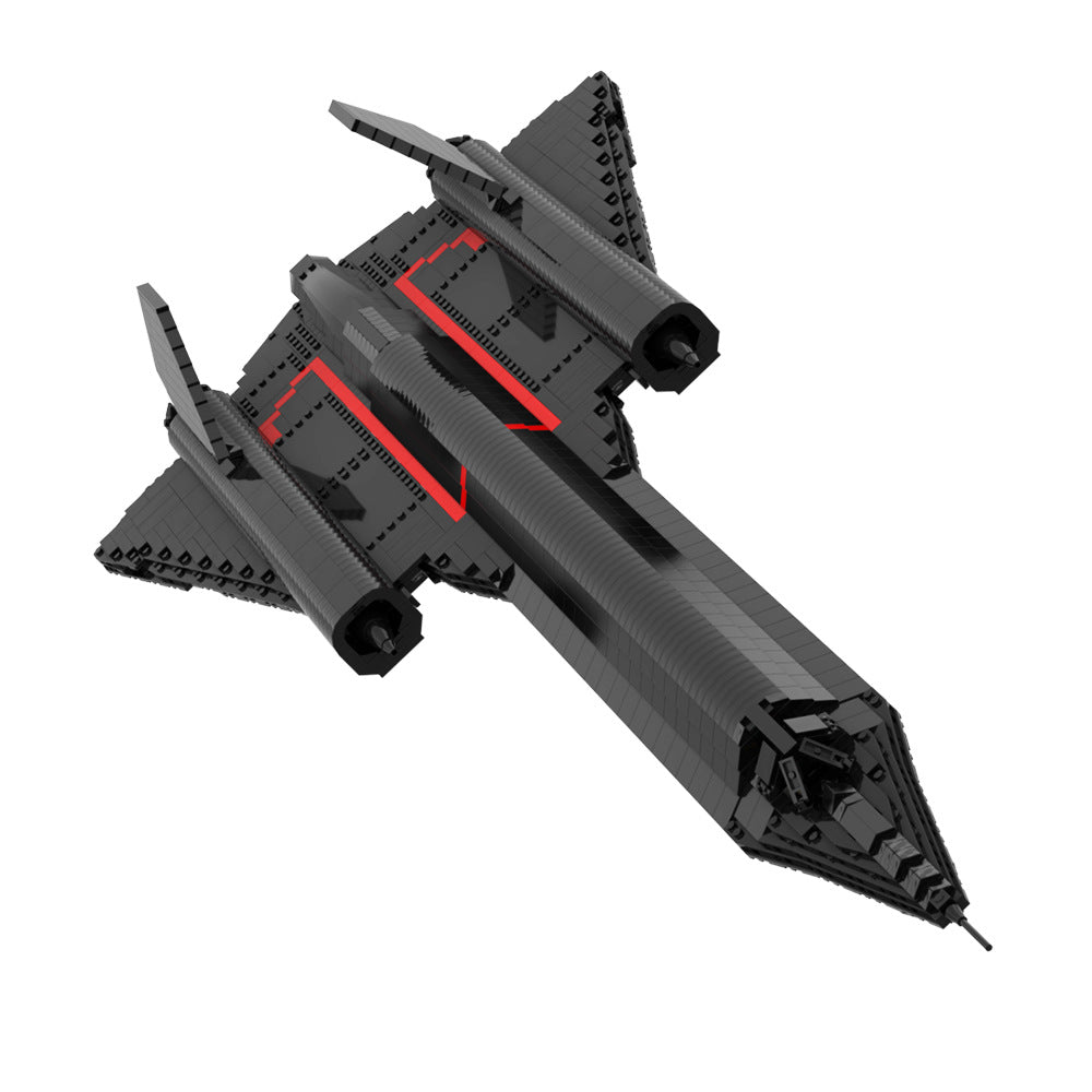 sr-71 blackbird reconnaissance aircraft building set | moc-20612 - 5