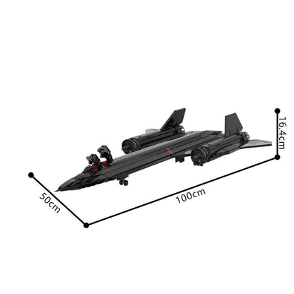 SR-71 Blackbird Reconnaissance Aircraft MOC Building Kit | LEGO-Compatible MOC - 10