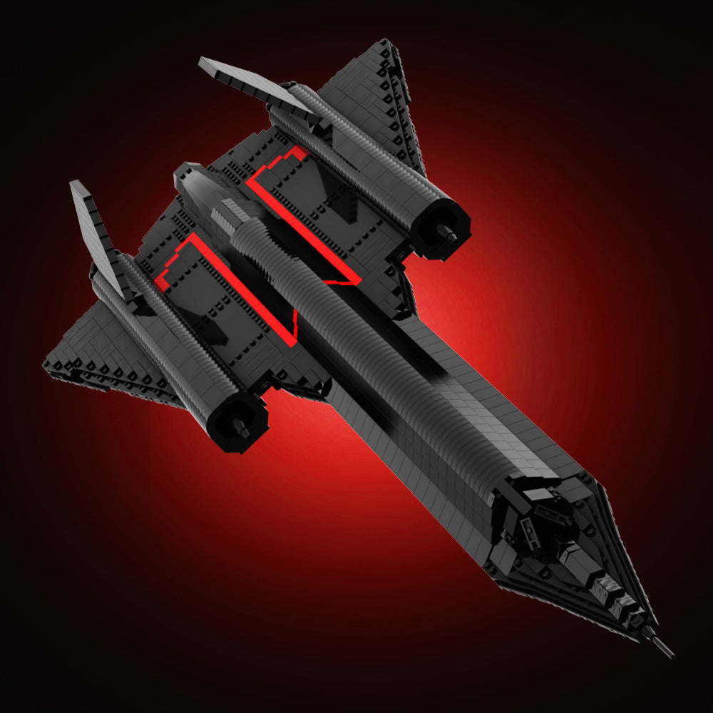 SR-71 Blackbird Reconnaissance Aircraft MOC Building Kit | LEGO-Compatible MOC - 2
