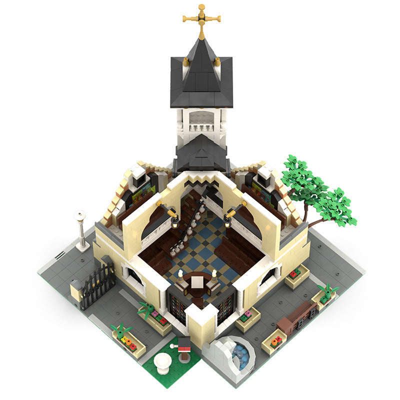 St. Joseph's Memorial Church Building Kit | LEGO-Compatible MOC - 4