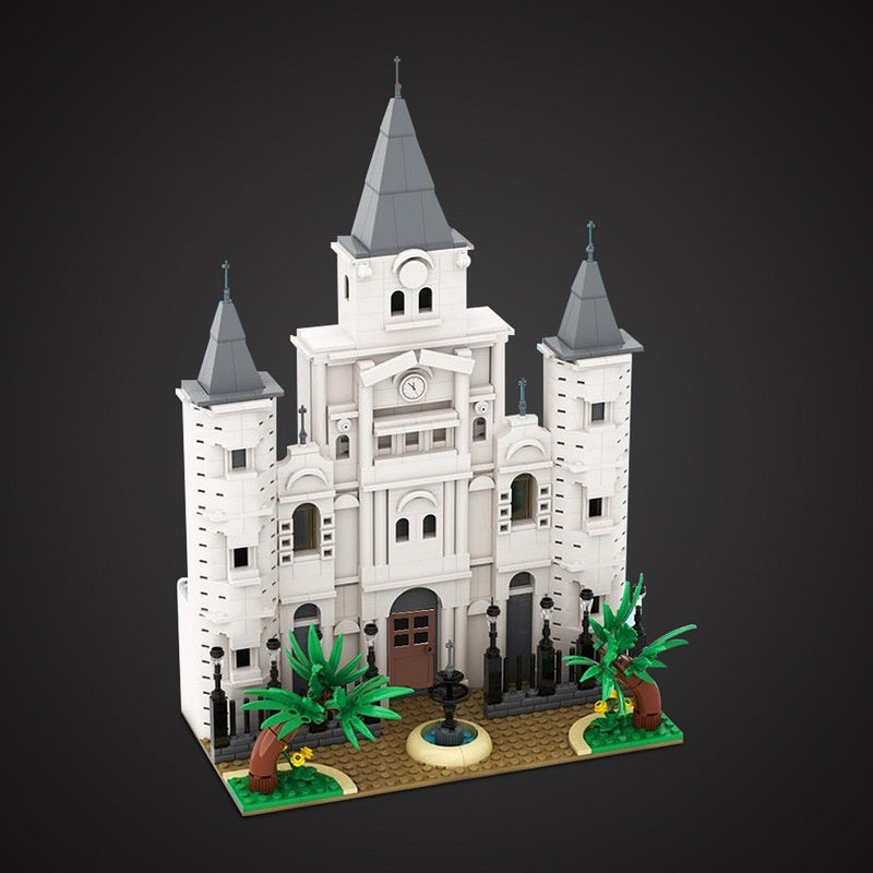 St. Louis Cathedral MOC Architecture Building Kit | Historic Church Model - 3