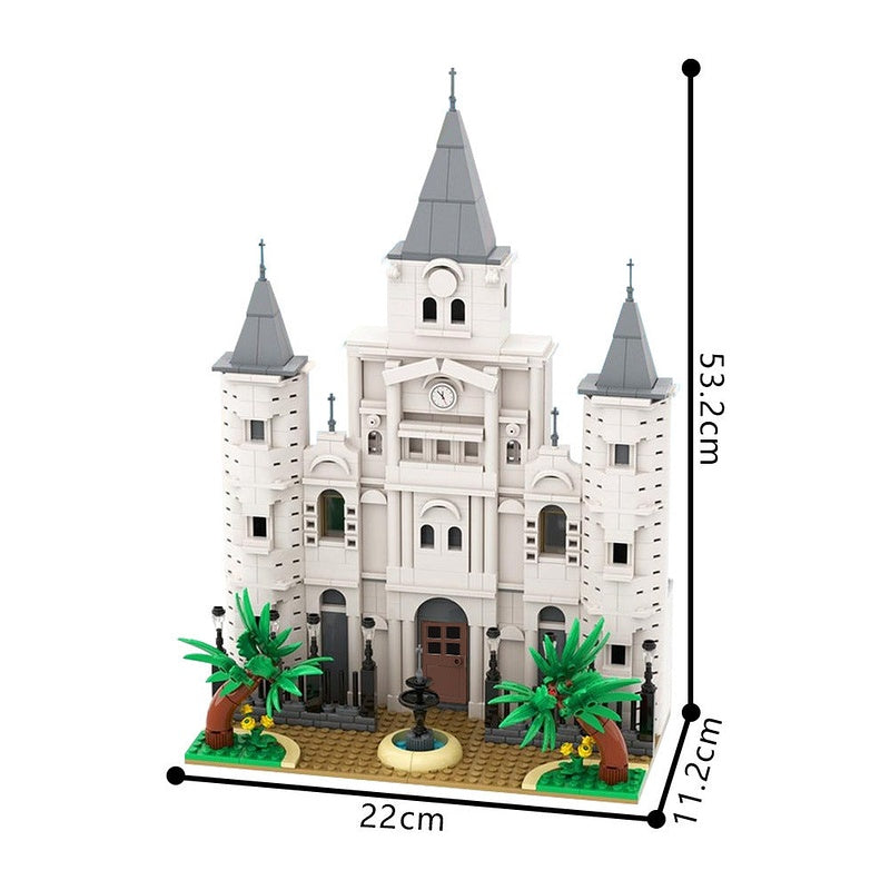 St. Louis Cathedral MOC Architecture Building Kit | Historic Church Model - 4