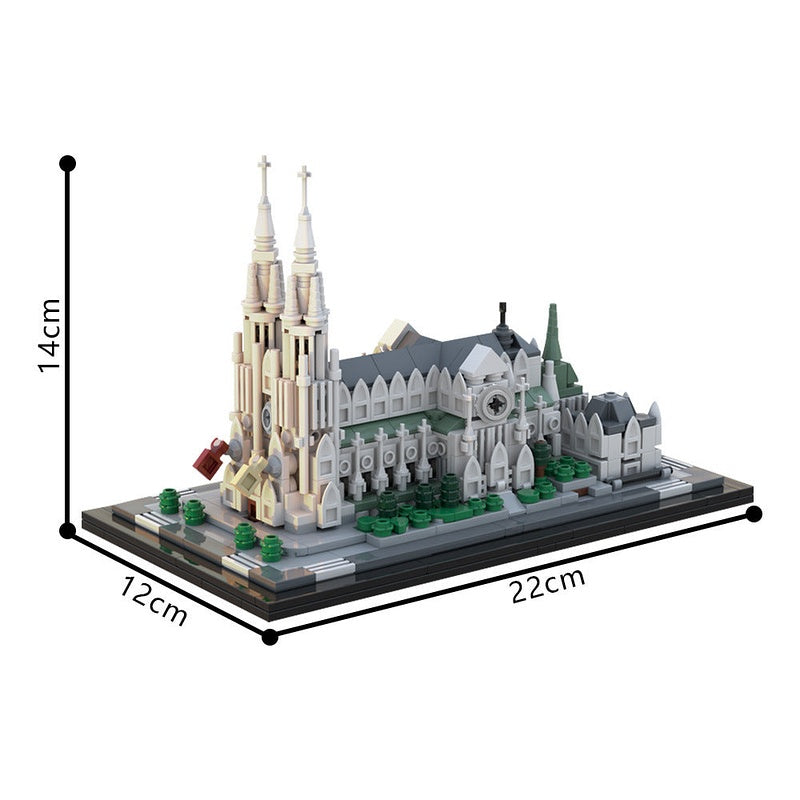 St. Patrick's Cathedral MOC 1:800 Scale Historic Architecture Building Kit - 5