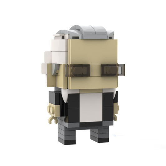 stan lee brickheadz building set | marvel moc | lego-compatible - 1