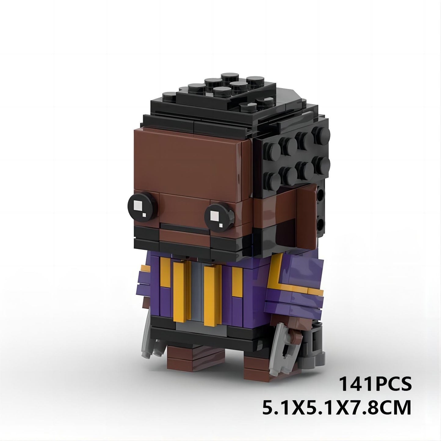 star lord t'challa brickheadz building set | marvel | lego compatible - 1