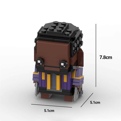 star lord t'challa brickheadz building set | marvel | lego compatible - 2
