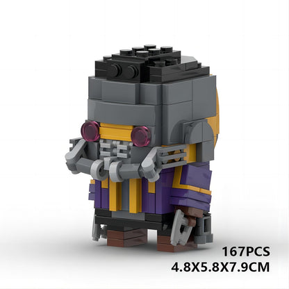 star lord t'challa brickheadz building set | marvel | moc-93935 - 6