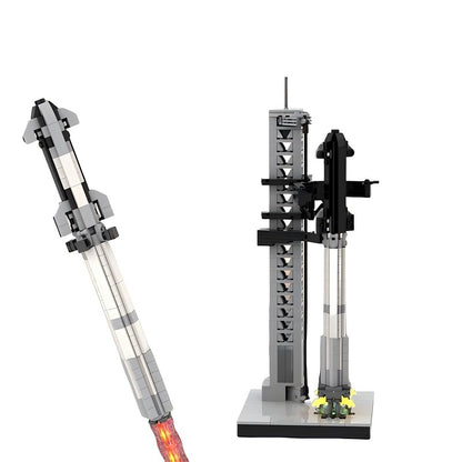 Starship Launch Site MOC Building Kit | Space Rocket Base Diorama - 4