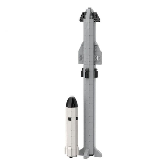 Starships and Super Heavy Rocket Building Kit | LEGO-Compatible MOC - 1