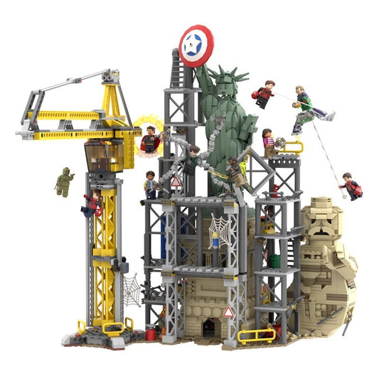 statue of liberty final battle building set | spider-man | moc-123857 - 1