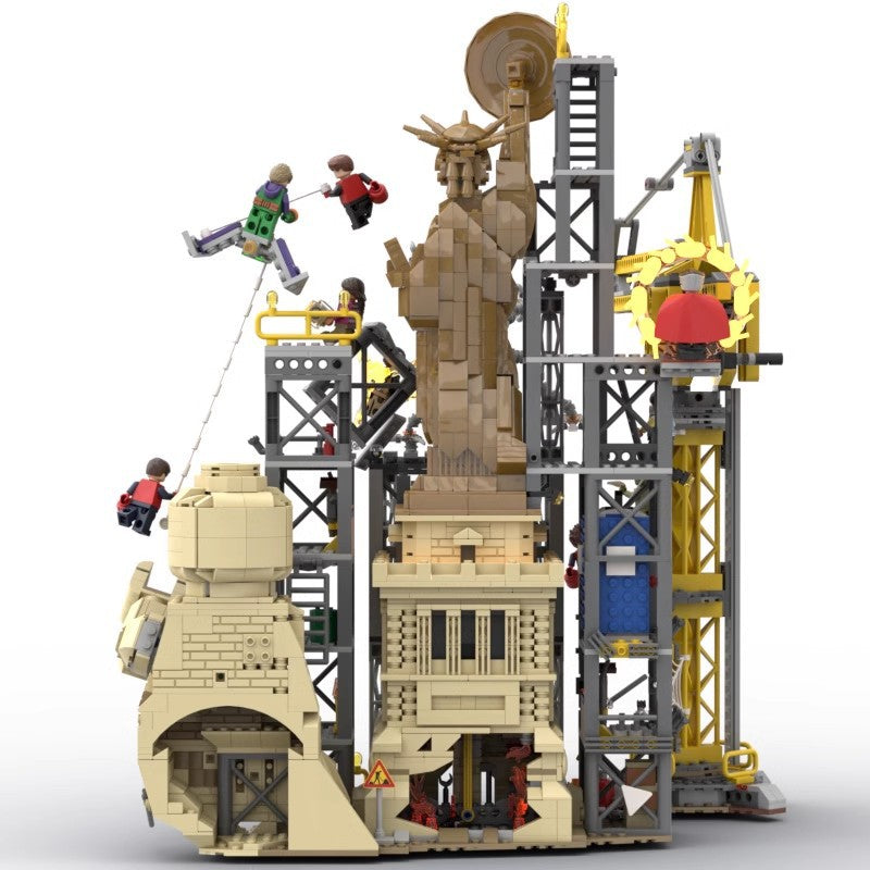 statue of liberty final battle building set | spider-man | moc-123857 - 3
