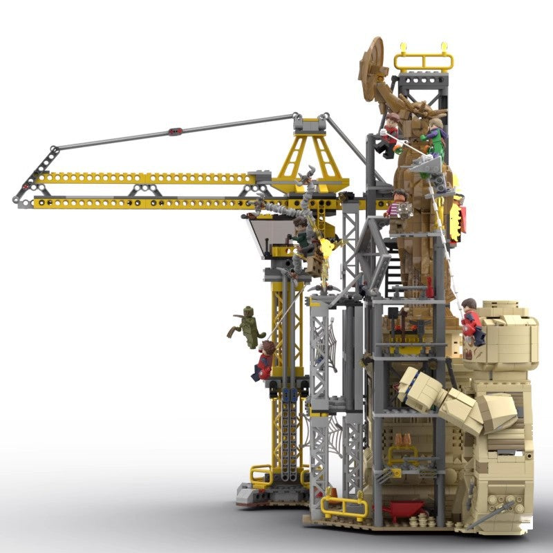 statue of liberty final battle building set | spider-man | moc-123857 - 4