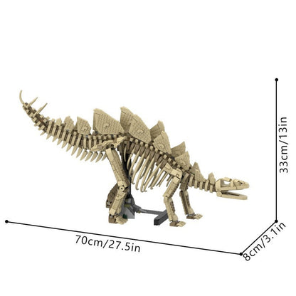 Stegosaurus Fossil MOC Building Kit | Dinosaur Skeleton Display Model - 3
