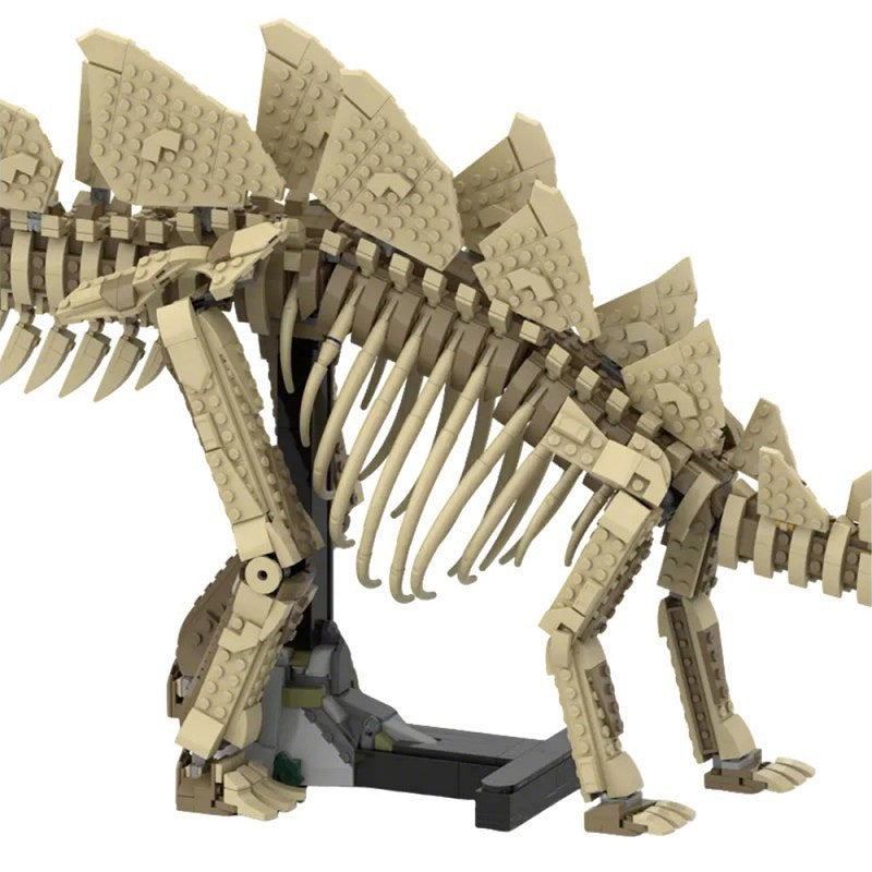 Stegosaurus Fossil MOC Building Kit | Dinosaur Skeleton Display Model - 4