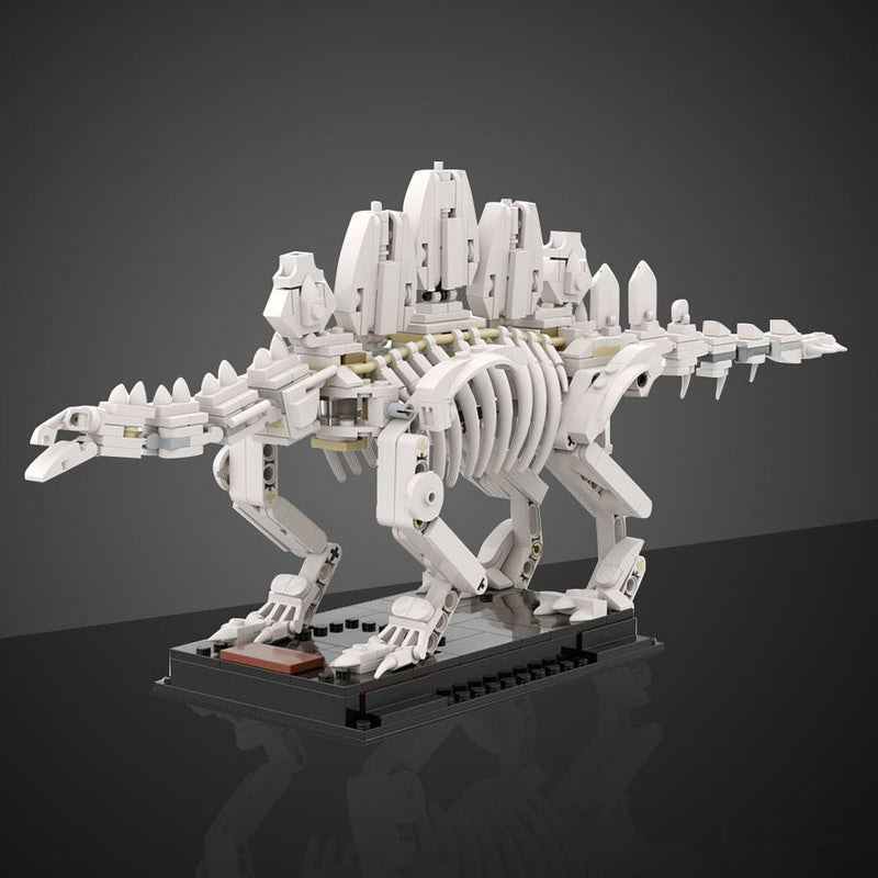 Stegosaurus Fossil MOC Building Kit | Prehistoric Skeleton Display Model - 2
