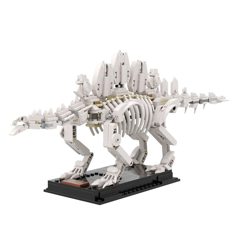Stegosaurus Fossil MOC Building Kit | Prehistoric Skeleton Display Model - 3