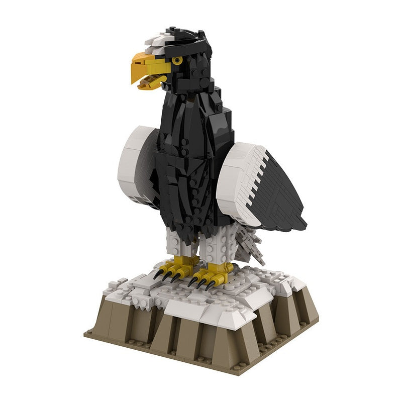Steller’s Sea Eagle MOC Building Kit | Wildlife Bird Display Model Kit - 1