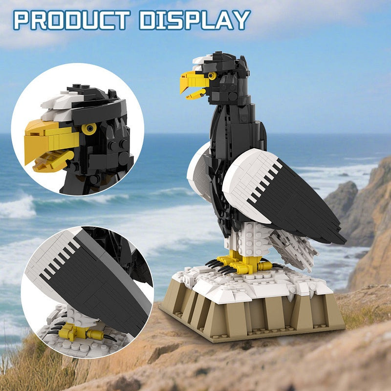 Steller’s Sea Eagle MOC Building Kit | Wildlife Bird Display Model Kit - 3