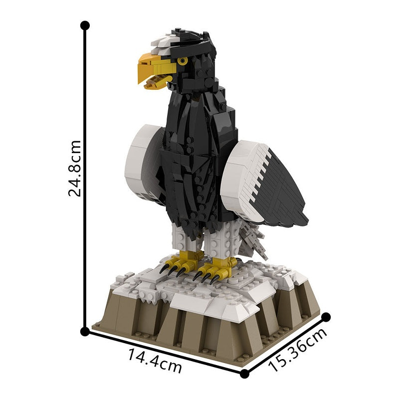Steller’s Sea Eagle MOC Building Kit | Wildlife Bird Display Model Kit - 5