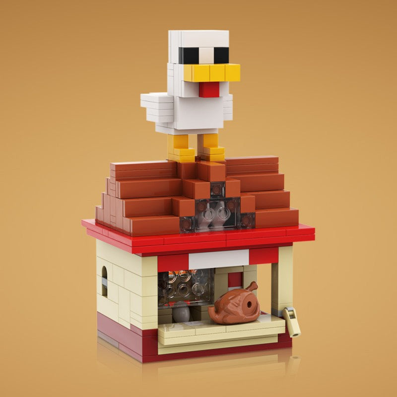 steve's lava chicken building set | minecraft | lego compatible - 4