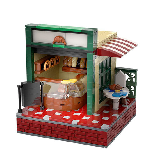 Street Bakery Shop Building Kit | LEGO-Compatible MOC - 1