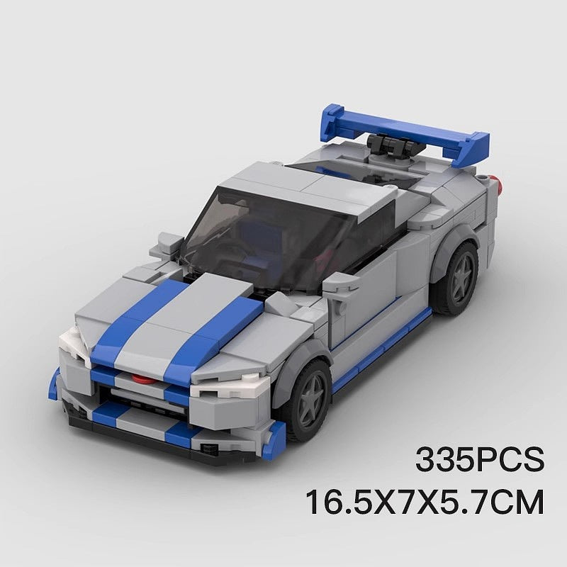 Street Racing R34 Tuner Car MOC Building Kit - 6