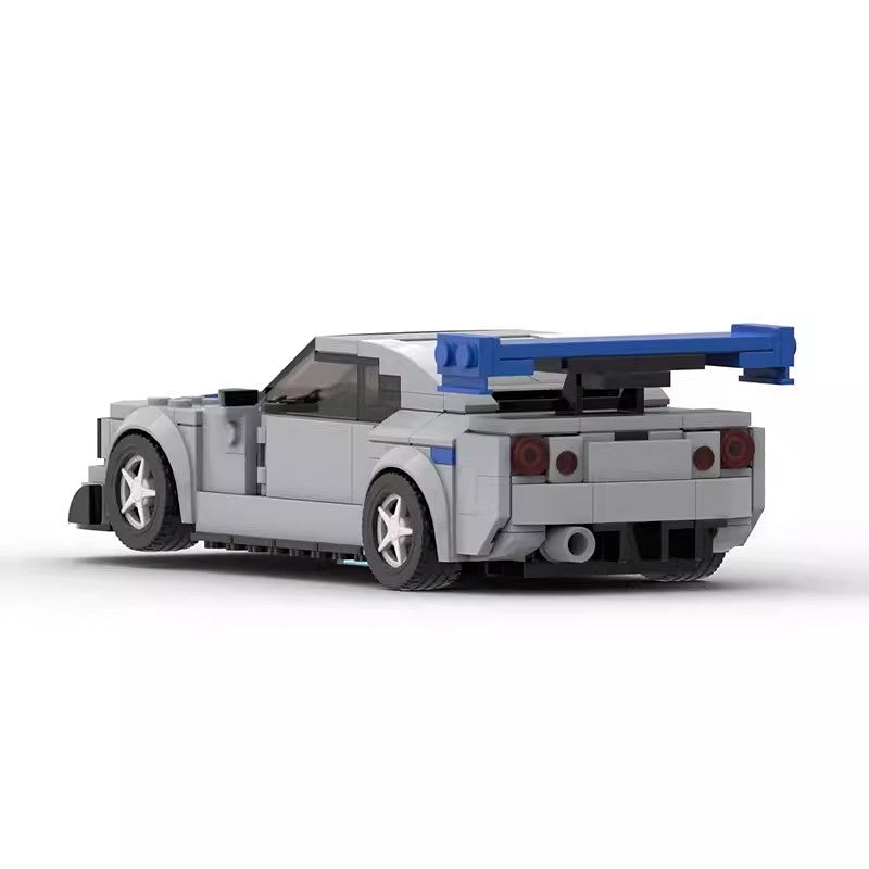 Street Racing Skyline R34 Tuner Car Building Kit | LEGO-Compatible MOC - 2