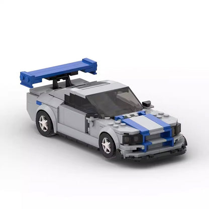 Street Racing Skyline R34 Tuner Car Building Kit | LEGO-Compatible MOC - 3