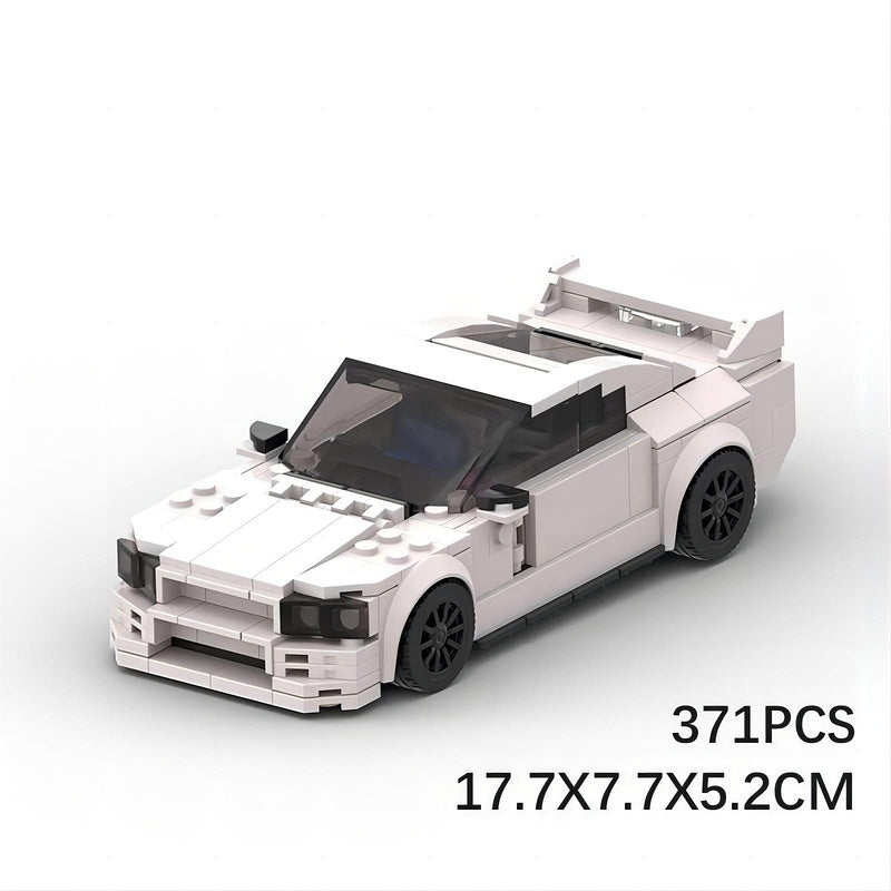 Street Racing Skyline R34 Tuner Car Building Kit | LEGO-Compatible MOC - 7