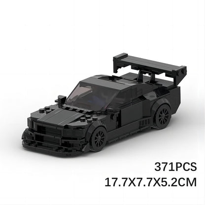 Street Racing Skyline R34 Tuner Car Building Kit | LEGO-Compatible MOC - 8