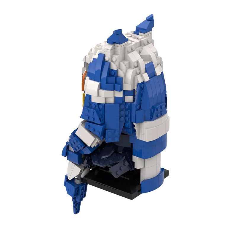 Striped Head Tails Rebel Bust Building Kit | LEGO-Compatible MOC - 2