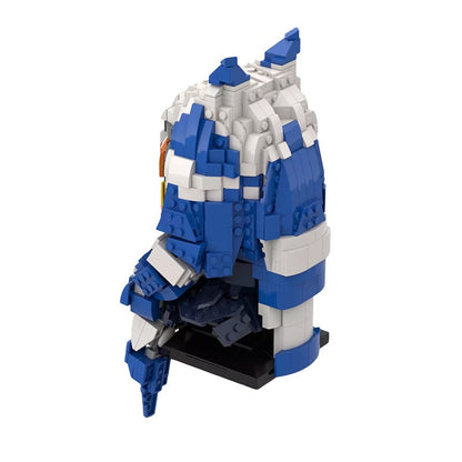 Striped Head Tails Rebel Bust Building Kit | LEGO-Compatible MOC - 2