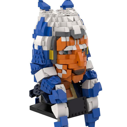 Striped Head Tails Rebel Bust Building Kit | LEGO-Compatible MOC - 4