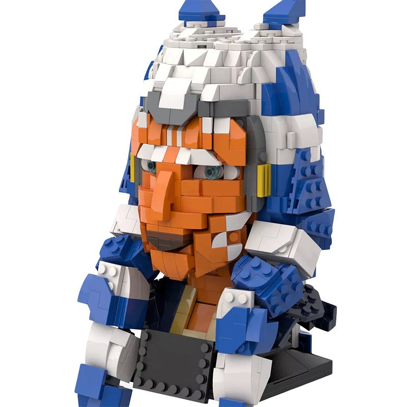 Striped Head Tails Rebel Bust Building Kit | LEGO-Compatible MOC - 5