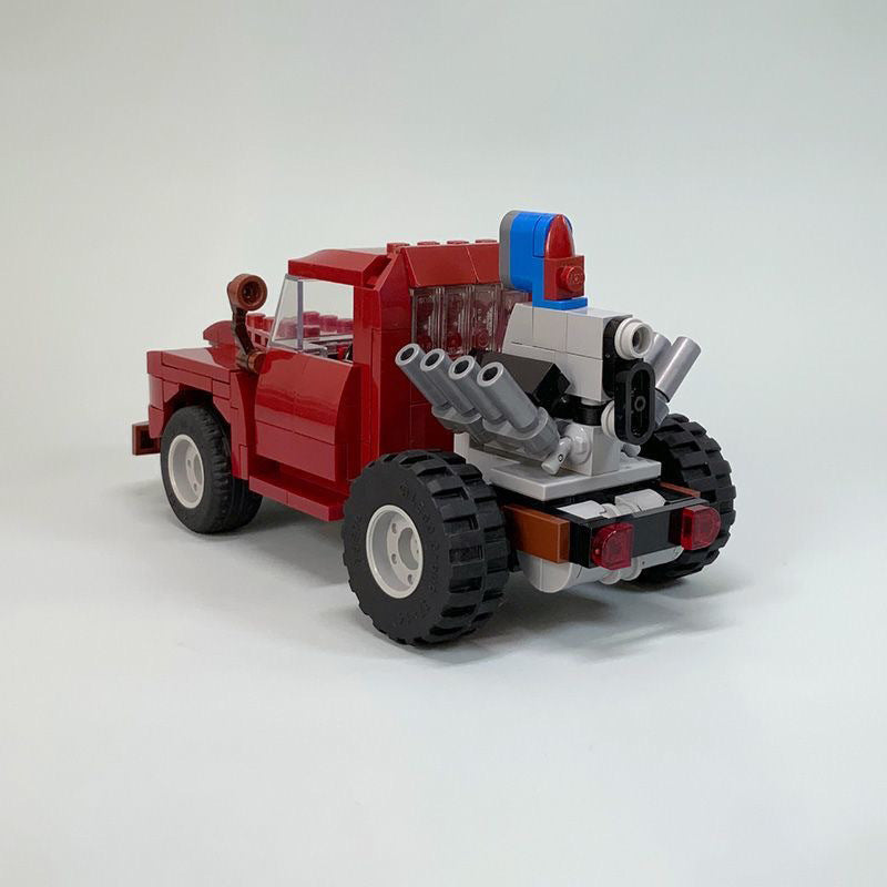 stubby bob wheelstanding dump truck building set | moc-95962 - 2