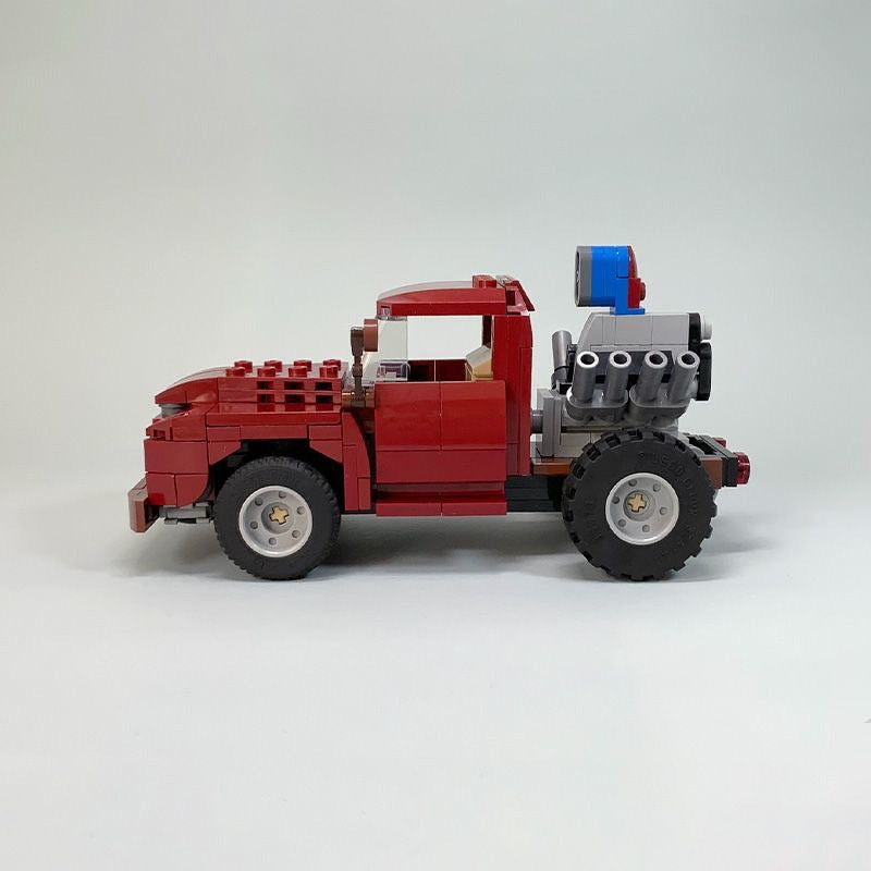 Stubby Bob Wheelstanding Dump Truck MOC Building Kit | Custom Vehicle Model - 4