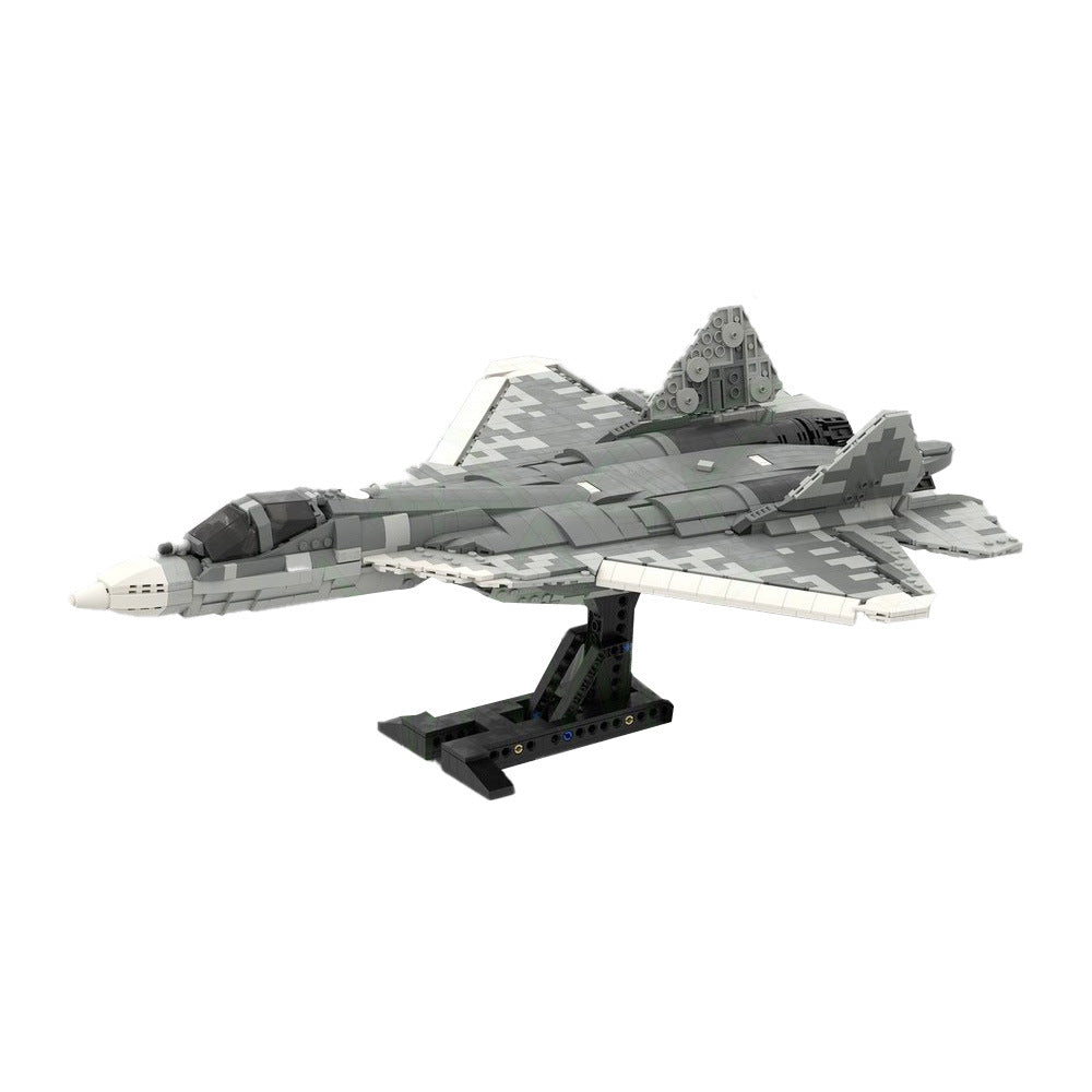 SU-57 Felon Stealth Fighter Building Kit | 1:35 Scale | LEGO-Compatible MOC - 1