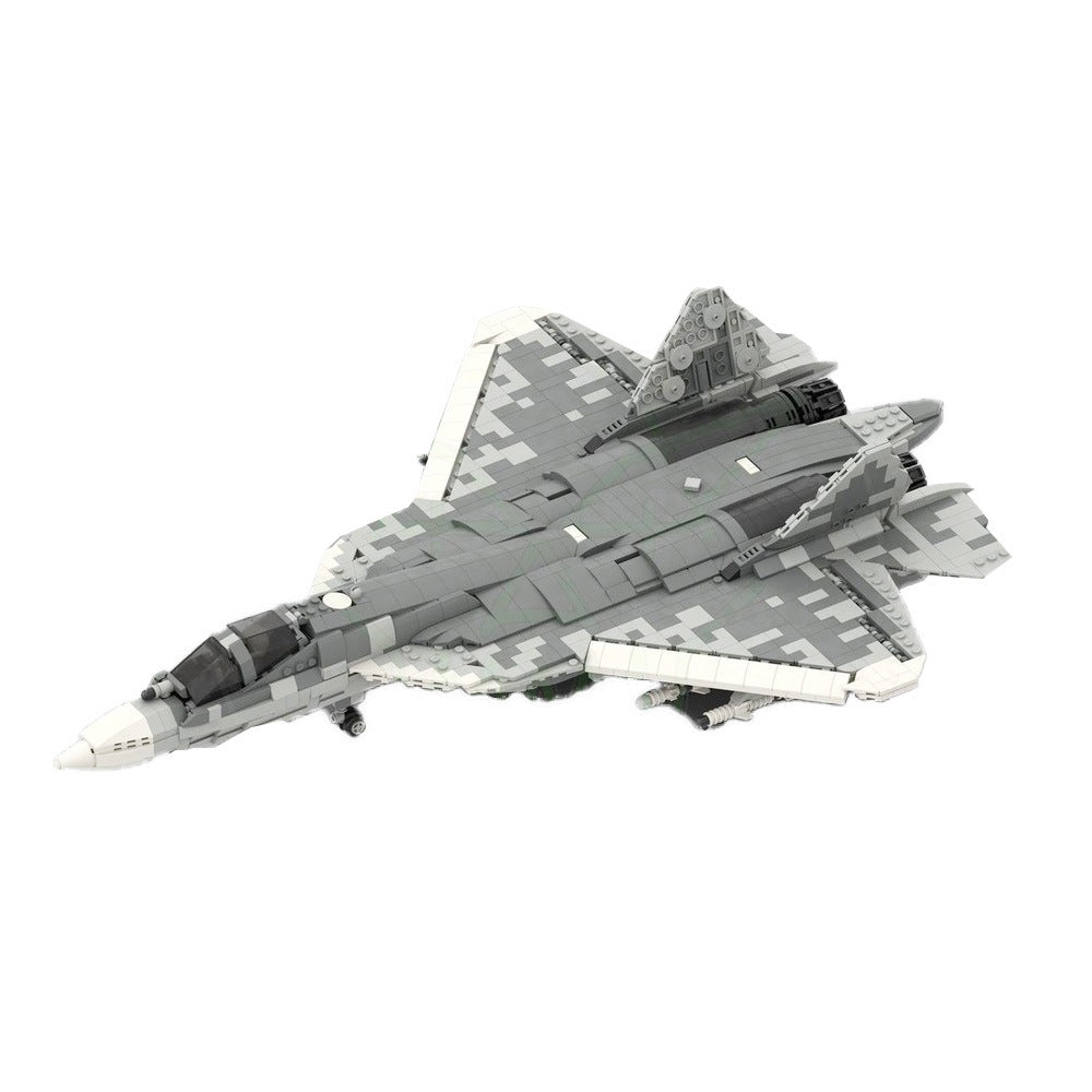 SU-57 Felon Stealth Fighter Building Kit | 1:35 Scale | LEGO-Compatible MOC - 2