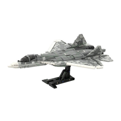 SU-57 Stealth Fighter MOC Building Kit - 1:35 Scale Advanced Aviation Model - 1