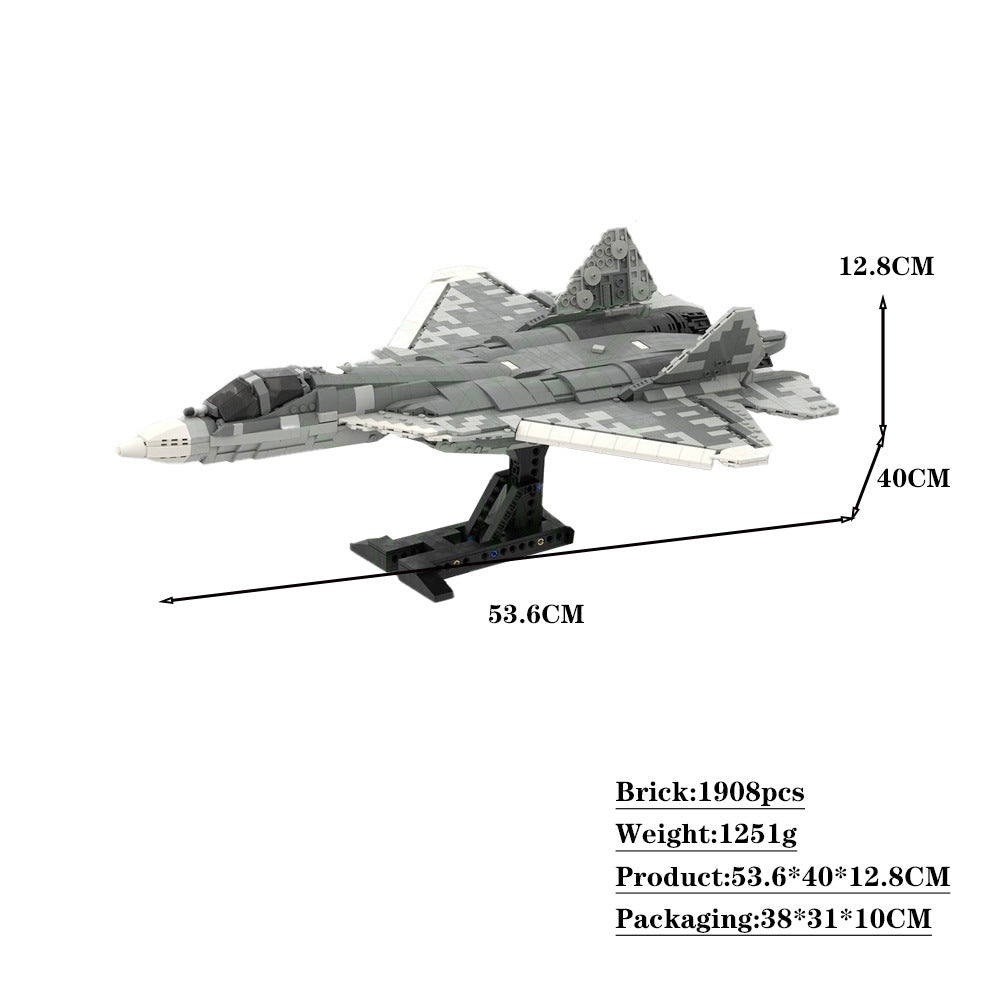 sukhoi su-57 felon building set | 1:35 scale | moc-125117 - 3