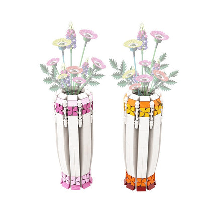 Sunflower Vase MOC Building Kit | Botanical Flower Display Model - 1