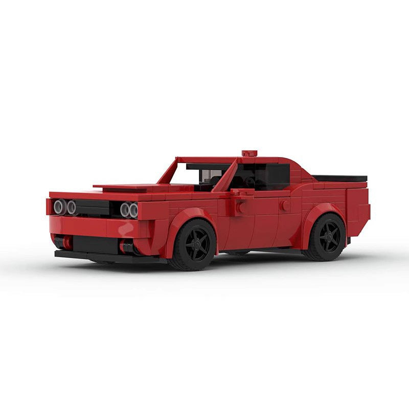 Supercharged Demon V8 Muscle Car Building Kit | LEGO-Compatible MOC - 1