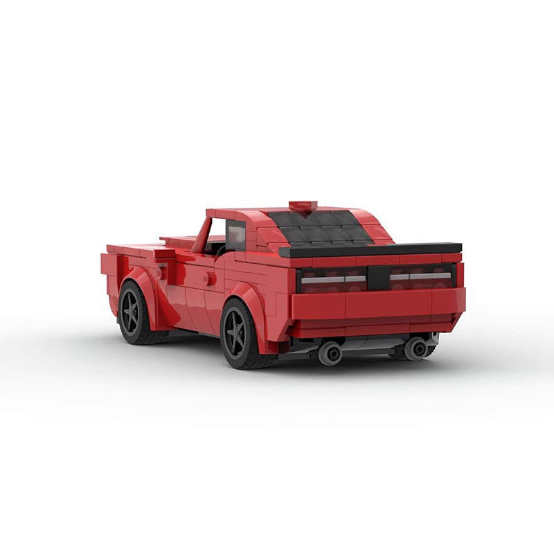 Supercharged Demon V8 Muscle Car Building Kit | LEGO-Compatible MOC - 3