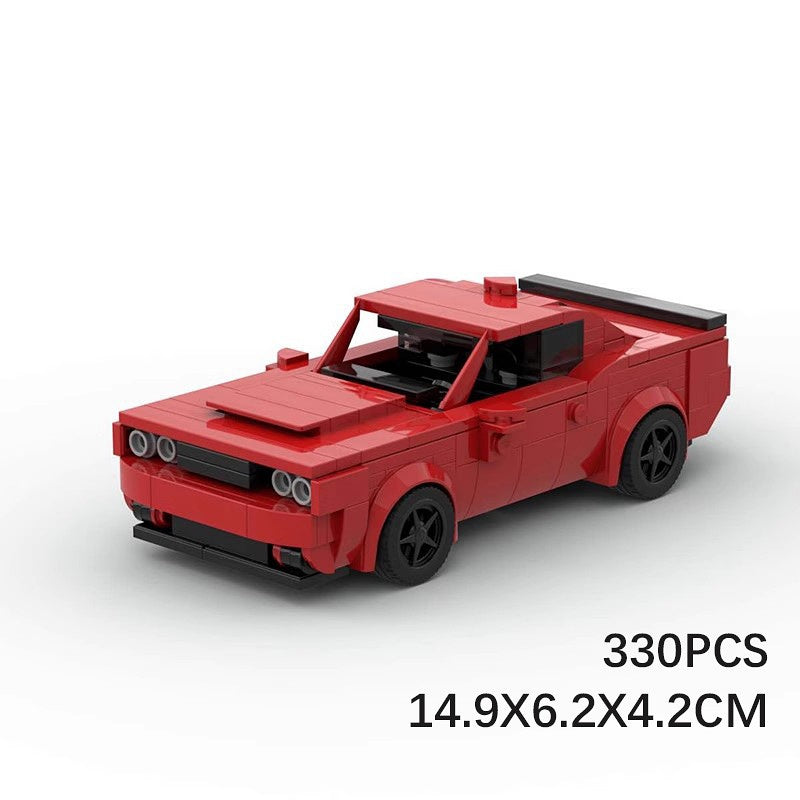 Supercharged Demon V8 Muscle Car Building Kit | LEGO-Compatible MOC - 6