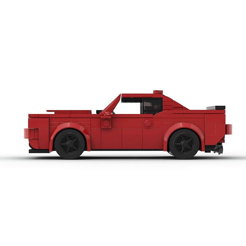 Supercharged V8 Muscle Car MOC Building Kit | Performance Vehicle Model - 2