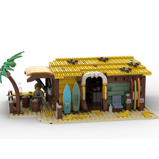 Surf Shop and Bar Building Kit | LEGO-Compatible MOC - 1