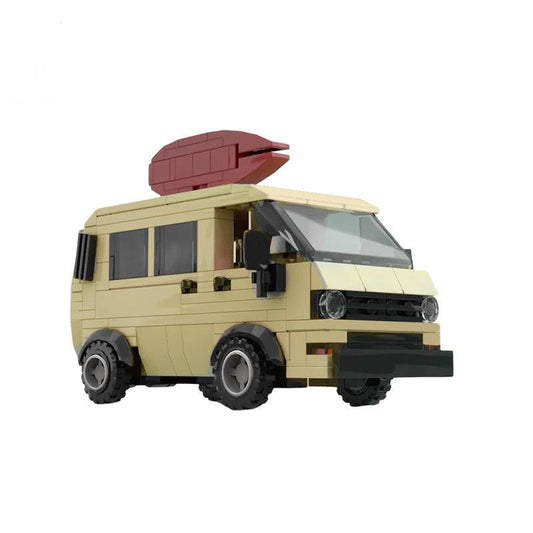 Surfer Boy Pizza Delivery Van Building Kit | LEGO-Compatible MOC - 1