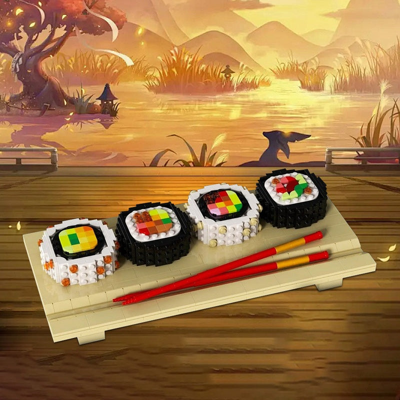 Sushi Board MOC Building Kit | Japanese Food Display Art Model - 3